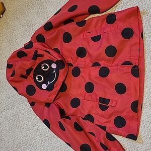 Girls lady bug wind breaker